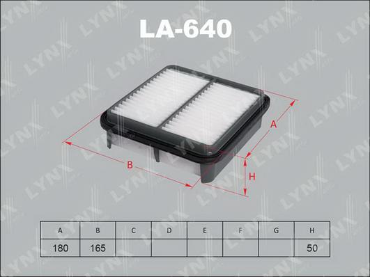 LYNXauto LA-640 - Воздушный фильтр, двигатель autodif.ru