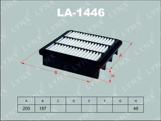 LYNXauto LA-1446 - Воздушный фильтр, двигатель autodif.ru
