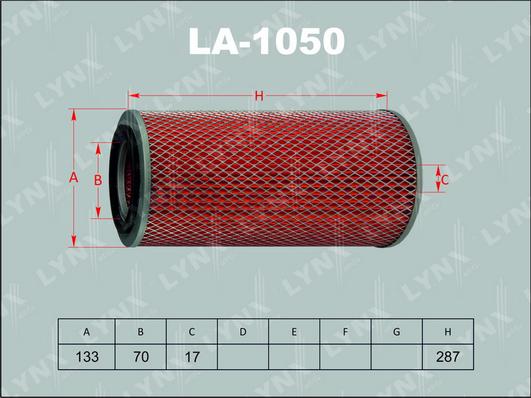 LYNXauto LA-1050 - фильтр воздушный!\ Hyundai Galloper 98>, Mitsubishi L300 2.3D-2.5TD 86> autodif.ru