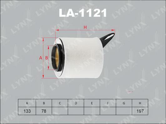 LYNXauto LA-1121 - Воздушный фильтр, двигатель autodif.ru