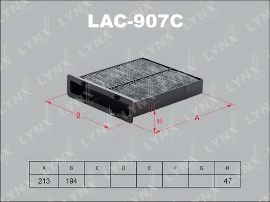 LYNXauto LAC-907C - Фильтр воздуха в салоне autodif.ru