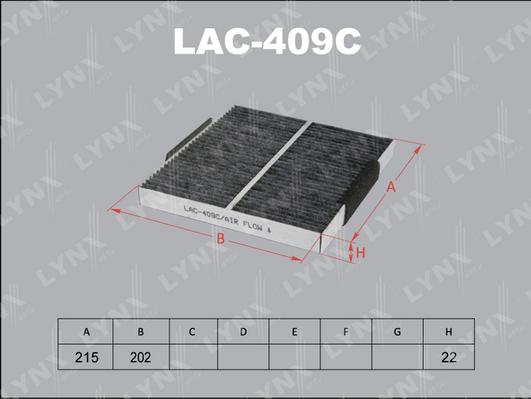 LYNXauto LAC-409C - Фильтр воздуха в салоне autodif.ru