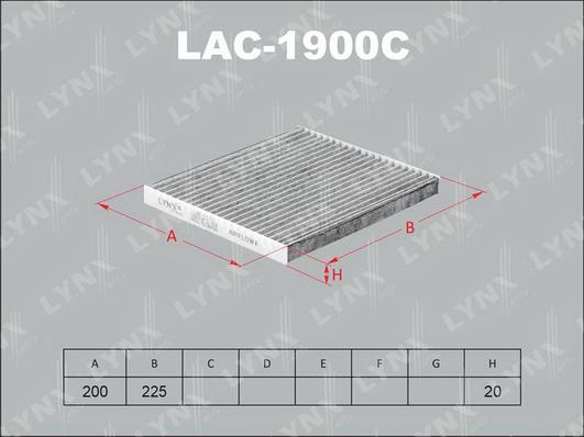 LYNXauto LAC-1900C - Фильтр воздуха в салоне autodif.ru