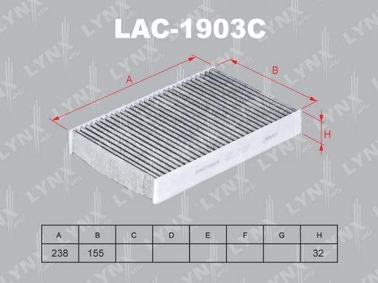 LYNXauto LAC-1903C - Фильтр воздуха в салоне autodif.ru