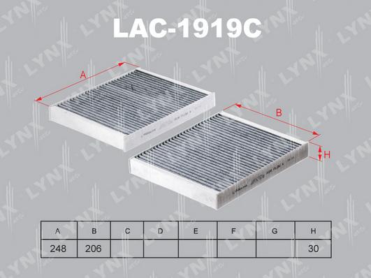 LYNXauto LAC-1919C - Фильтр воздуха в салоне autodif.ru