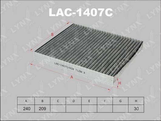 LYNXauto LAC-1407C - Фильтр воздуха в салоне autodif.ru