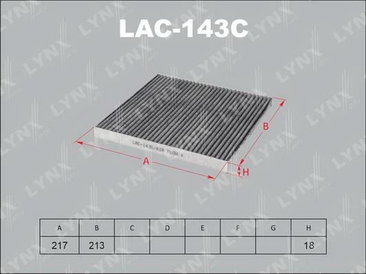 LYNXauto LAC-143C - Фильтр воздуха в салоне autodif.ru