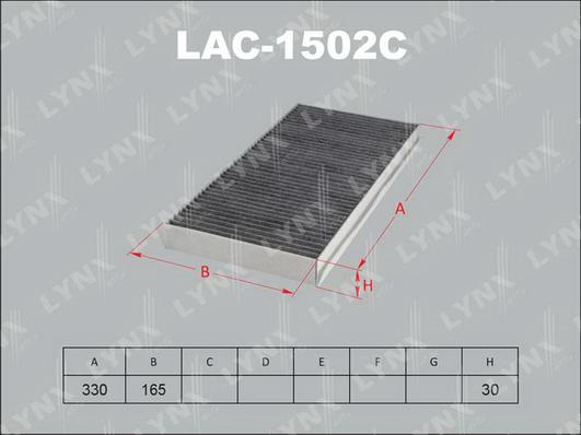 LYNXauto LAC-1502C - Фильтр воздуха в салоне autodif.ru