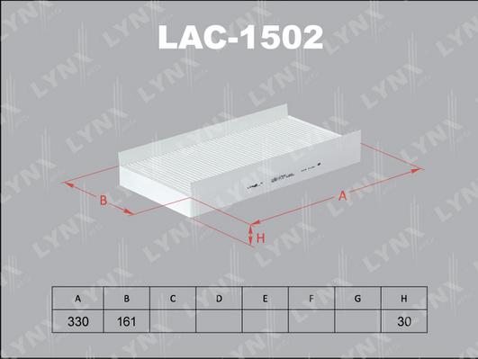 LYNXauto LAC-1502 - Фильтр воздуха в салоне autodif.ru