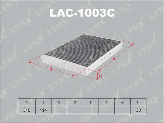 LYNXauto LAC-1003C - Фильтр воздуха в салоне autodif.ru