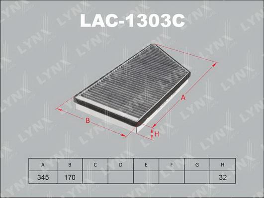 LYNXauto LAC-1303C - Фильтр воздуха в салоне autodif.ru
