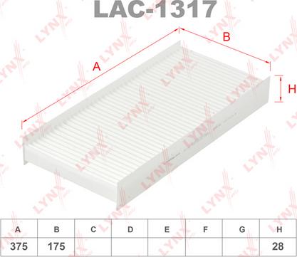 LYNXauto LAC-1317 - Фильтр воздуха в салоне autodif.ru