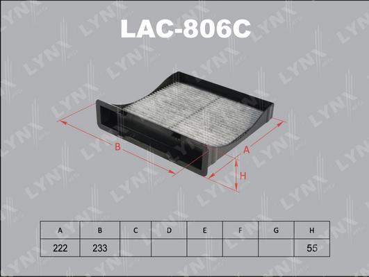 LYNXauto LAC-806C - Фильтр воздуха в салоне autodif.ru