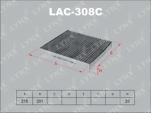 LYNXauto LAC-308C - Фильтр воздуха в салоне autodif.ru