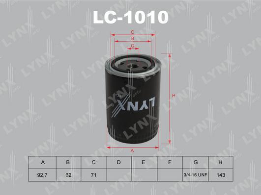 LYNXauto LC-1010 - Масляный фильтр autodif.ru