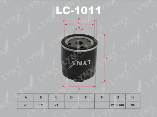 LYNXauto LC-1011 - Масляный фильтр autodif.ru