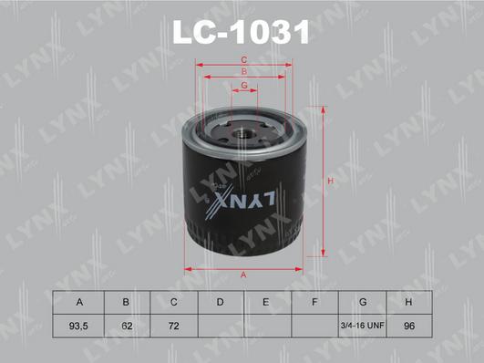 LYNXauto LC-1031 - Масляный фильтр autodif.ru