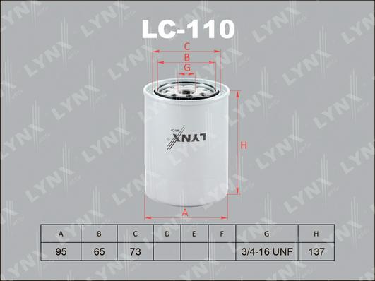 LYNXauto LC-110 - Масляный фильтр autodif.ru