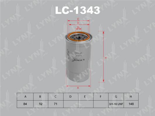 LYNXauto LC-1343 - Масляный фильтр autodif.ru