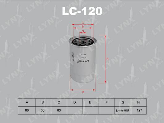 LYNXauto LC-120 - Масляный фильтр autodif.ru