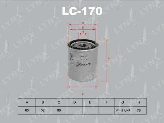LYNXauto LC-170 - Масляный фильтр autodif.ru
