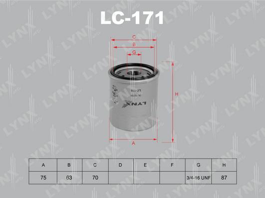 LYNXauto LC-171 - Масляный фильтр autodif.ru