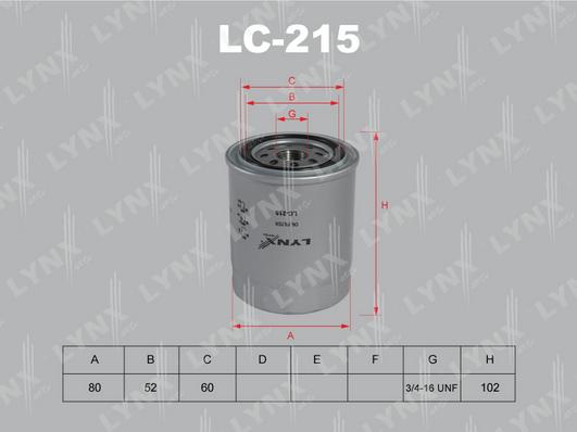 LYNXauto LC-215 - Масляный фильтр autodif.ru