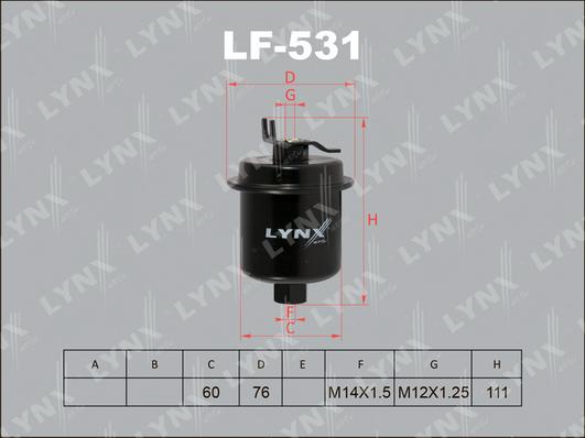 LYNXauto LF-531 - Топливный фильтр autodif.ru