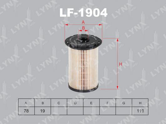 LYNXauto LF-1904 - Топливный фильтр autodif.ru