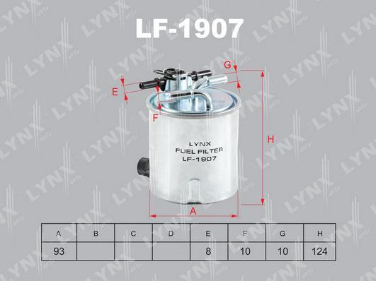 LYNXauto LF-1907 - Топливный фильтр autodif.ru