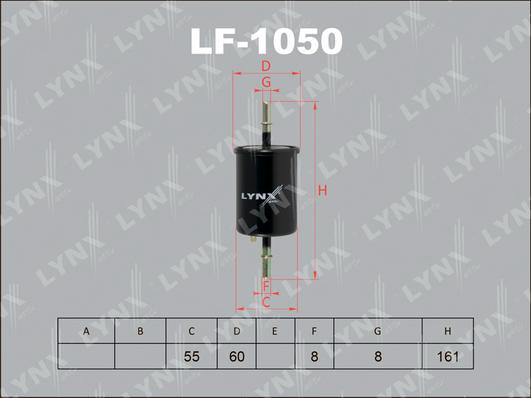 LYNXauto LF-1050 - Фильтр топливный подходит для CHEVROLET Niva 02/Lacetti 1.4-1.8 05/Lanos 1.4-1.6 05/Matiz 0.8-1.0 05 autodif.ru