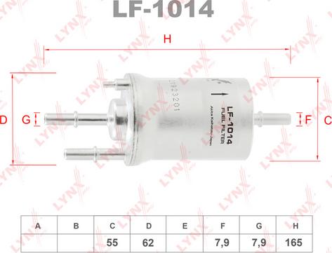 LYNXauto LF-1014 - Топливный фильтр autodif.ru