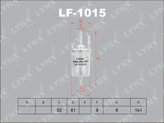 LYNXauto LF-1015 - Топливный фильтр autodif.ru