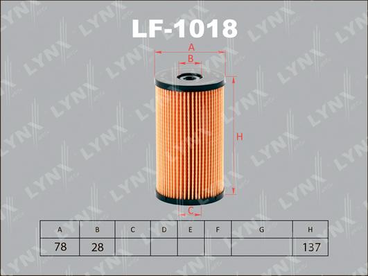 LYNXauto LF-1018 - фильтр топливный!\ Audi A3, VW Passat/Caddy/Touran, Skoda Octavia 1.9/2.0TDi/SDi 03> autodif.ru