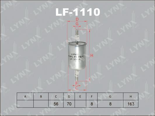 LYNXauto LF-1110 - Топливный фильтр autodif.ru