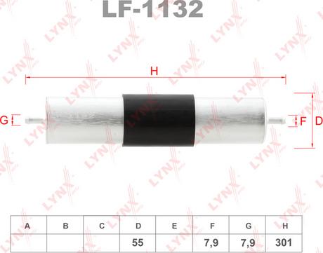 LYNXauto LF-1132 - Топливный фильтр autodif.ru