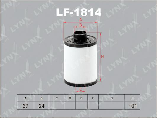 LYNXauto LF-1814 - Топливный фильтр autodif.ru