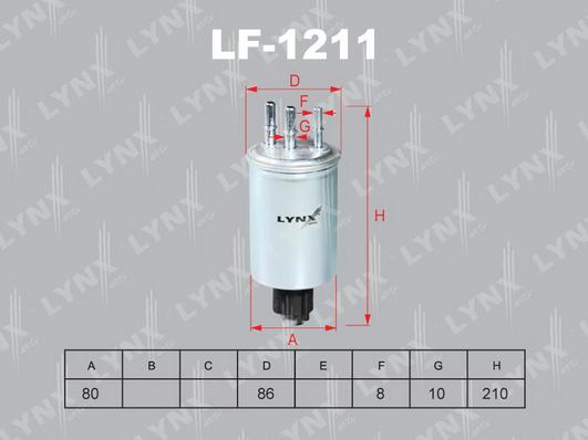 LYNXauto LF-1211 - Топливный фильтр autodif.ru