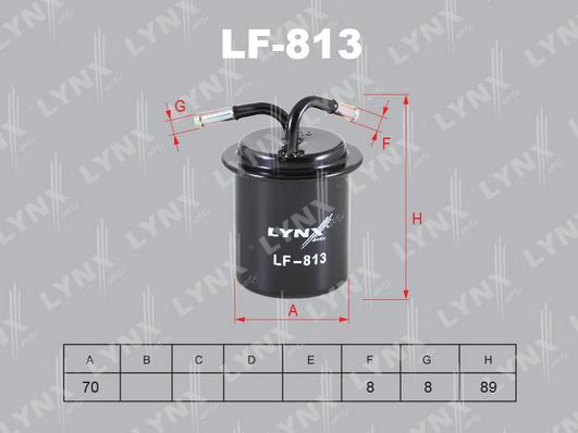 LYNXauto LF-813 - Топливный фильтр autodif.ru