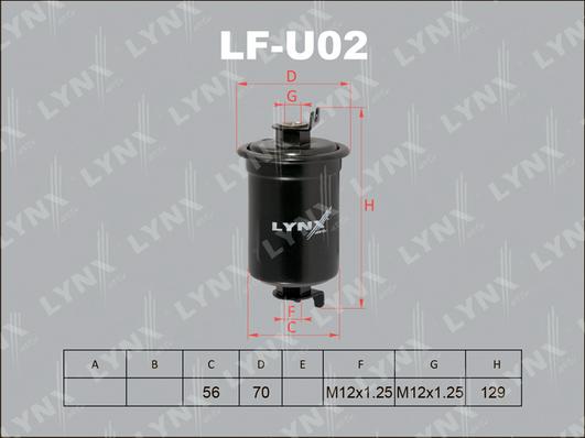 LYNXauto LF-U02 - Топливный фильтр autodif.ru