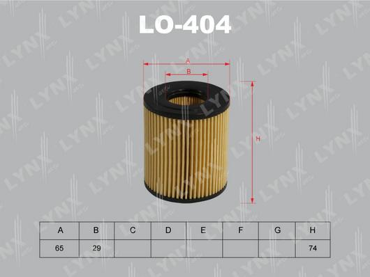 LYNXauto LO-404 - Масляный фильтр autodif.ru