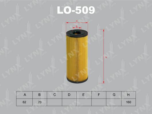 LYNXauto LO-509 - Масляный фильтр autodif.ru