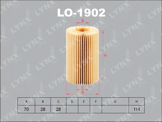 LYNXauto LO-1902 - Масляный фильтр autodif.ru