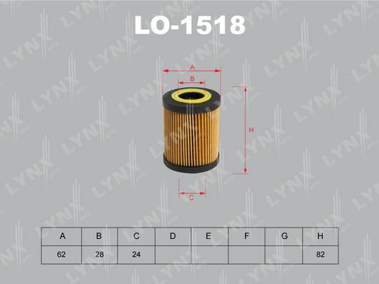 LYNXauto LO-1518 - Масляный фильтр autodif.ru