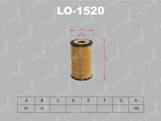 LYNXauto LO-1520 - Масляный фильтр autodif.ru