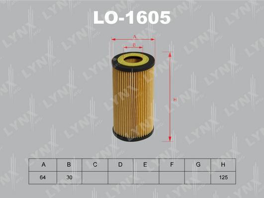 LYNXauto LO-1605 - Масляный фильтр autodif.ru