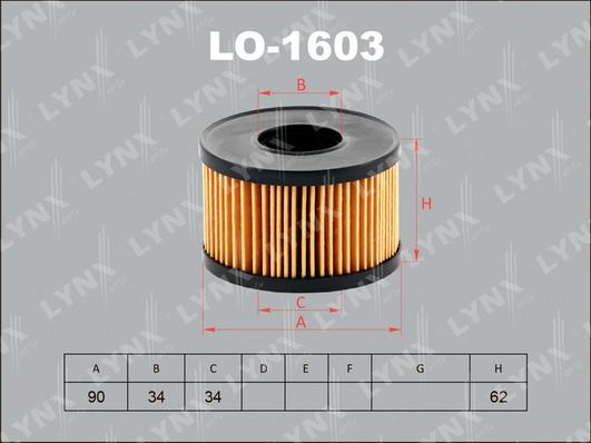 LYNXauto LO-1603 - Масляный фильтр autodif.ru