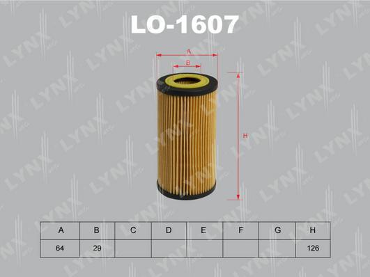 LYNXauto LO-1607 - Масляный фильтр autodif.ru