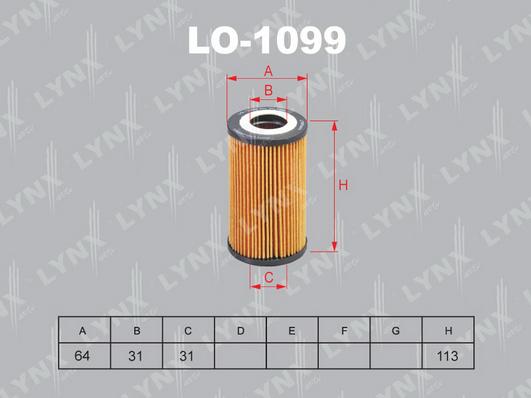 LYNXauto LO-1099 - Масляный фильтр autodif.ru