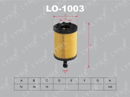LYNXauto LO-1003 - Масляный фильтр autodif.ru